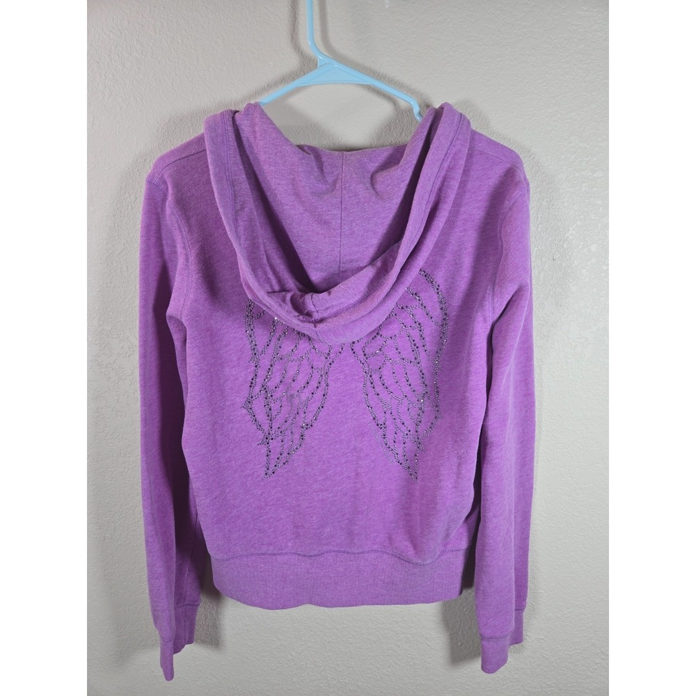 Women's Victoria's Secret Super Model Essentials Pink-Purple Hoodie Size M - Picture 4 of 7